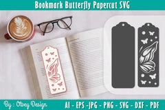 Bookmark Butterfly SVG Bundle 10 - CraftNest - Digital Crafting and Art