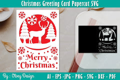 Christmas Greeting Card SVG Template Bundle 1 - CraftNest - Digital Crafting and Art