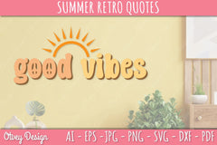 Summer Retro Quotes SVG Bundle - CraftNest - Digital Crafting and Art
