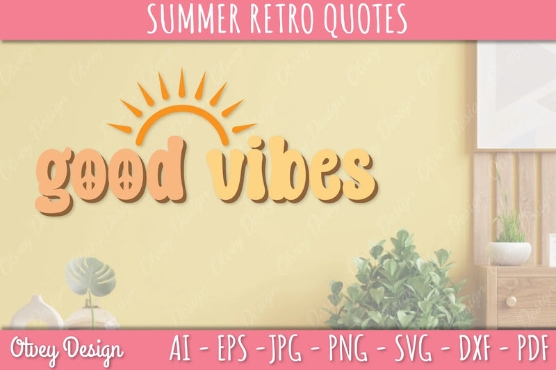 Summer Retro Quotes SVG Bundle - CraftNest - Digital Crafting and Art