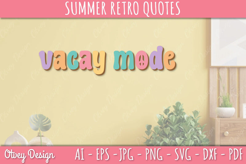 Summer Retro Quotes SVG Bundle - CraftNest - Digital Crafting and Art