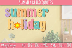 Summer Retro Quotes SVG Bundle - CraftNest - Digital Crafting and Art