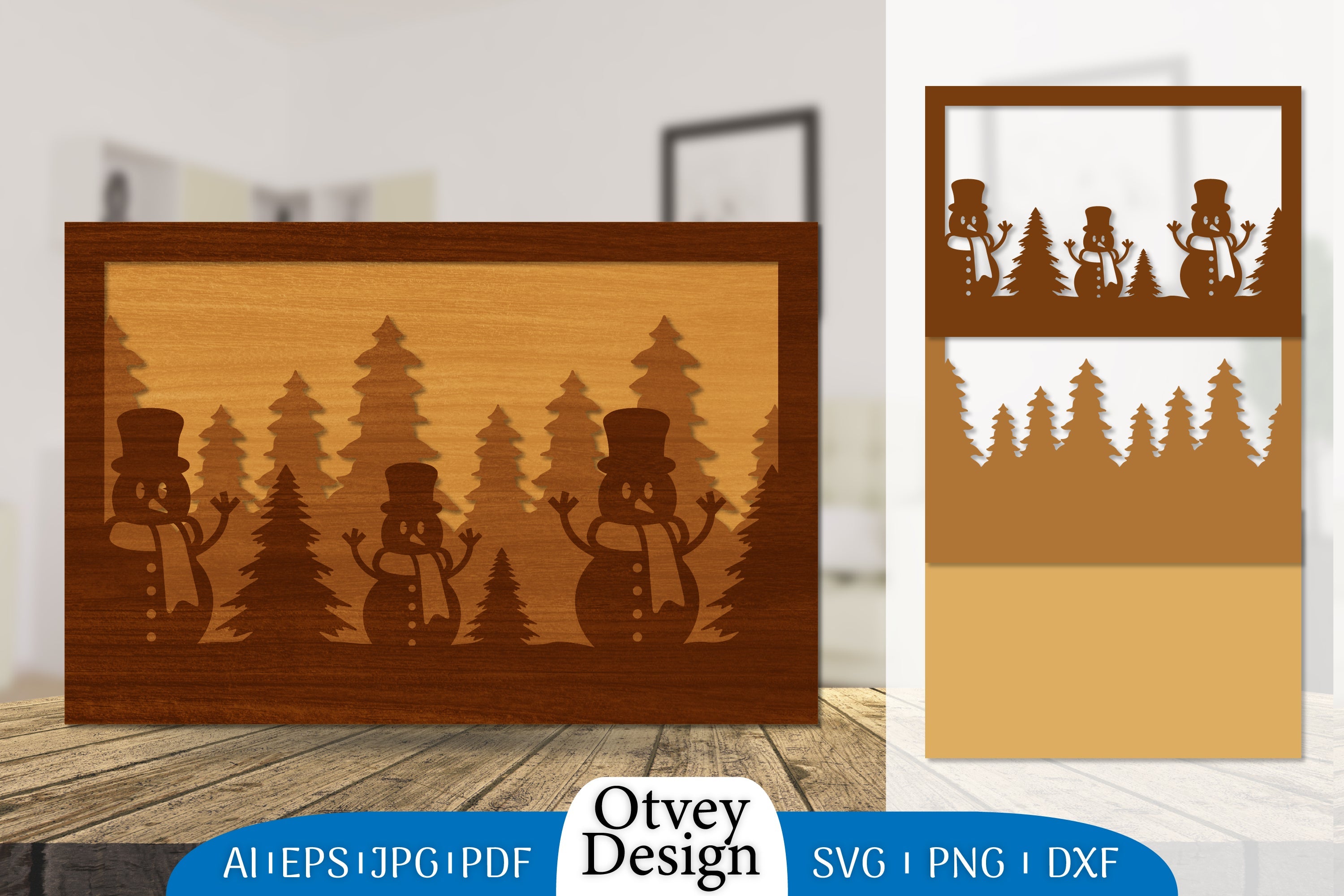 Snowman Layered Lasercut SVG Bundle 4 - CraftNest - Digital Crafting and Art