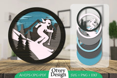 Ski Scene 3D Layered Lasercut SVG Bundle 3 - CraftNest - Digital Crafting and Art