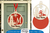 Snowman Name Christmas Ball SVG Bundle