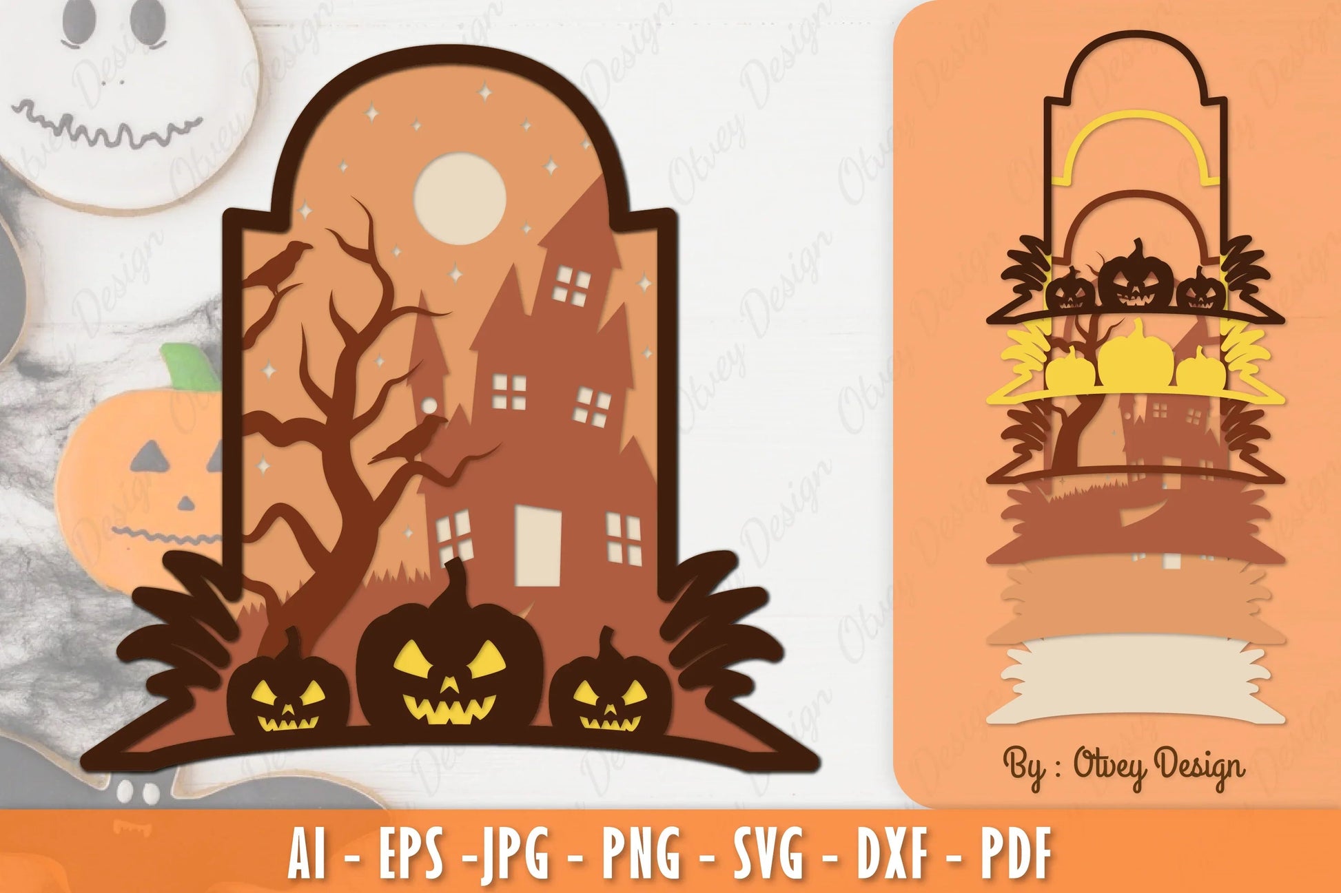 Halloween Layered Lasercut SVG Bundle 3 - CraftNest - Digital Crafting and Art