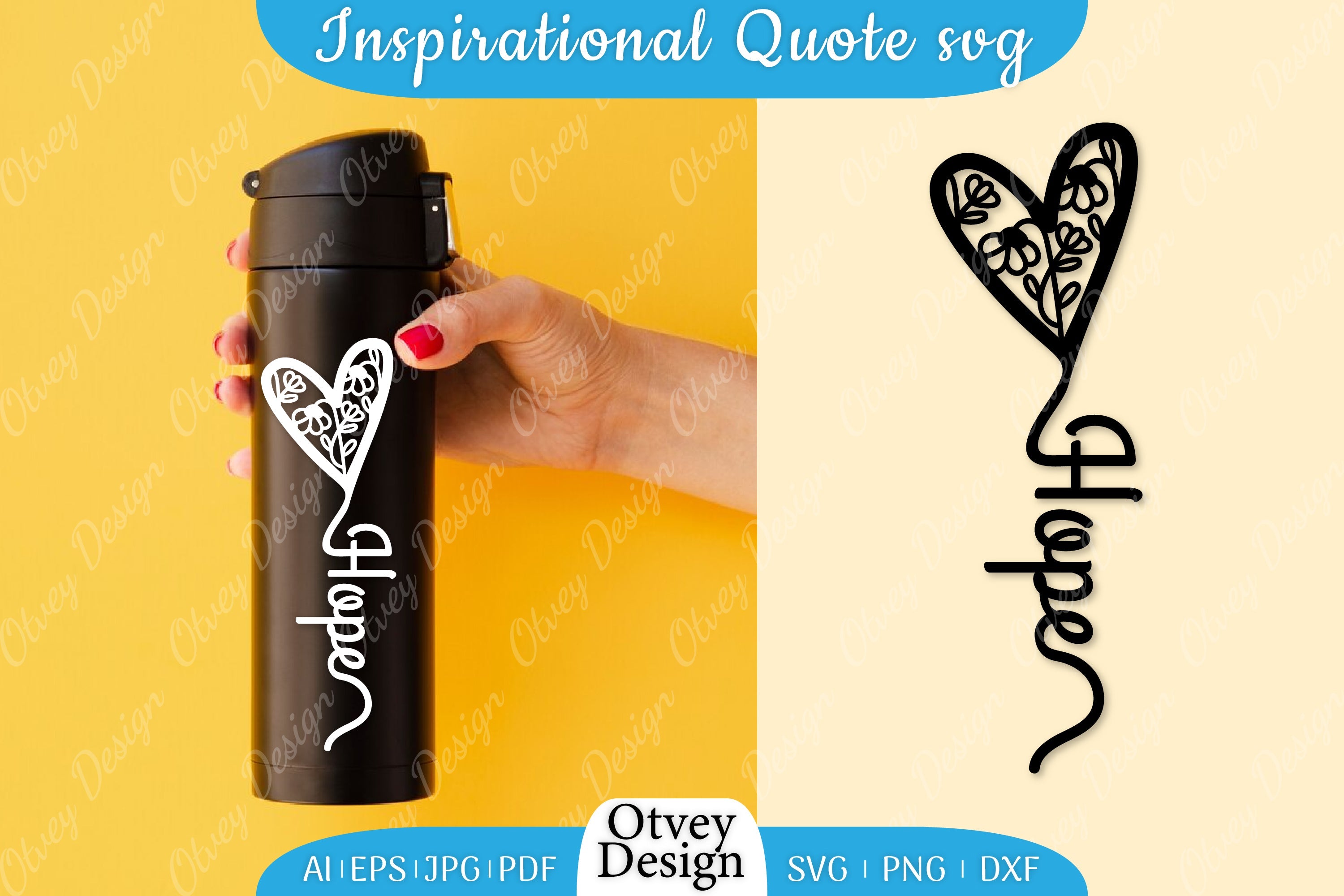 Inspirational Quote & Floral Hearts SVG Bundle 4 - CraftNest - Digital Crafting and Art