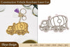 Construction Vehicle Keychain Laser Cut SVG