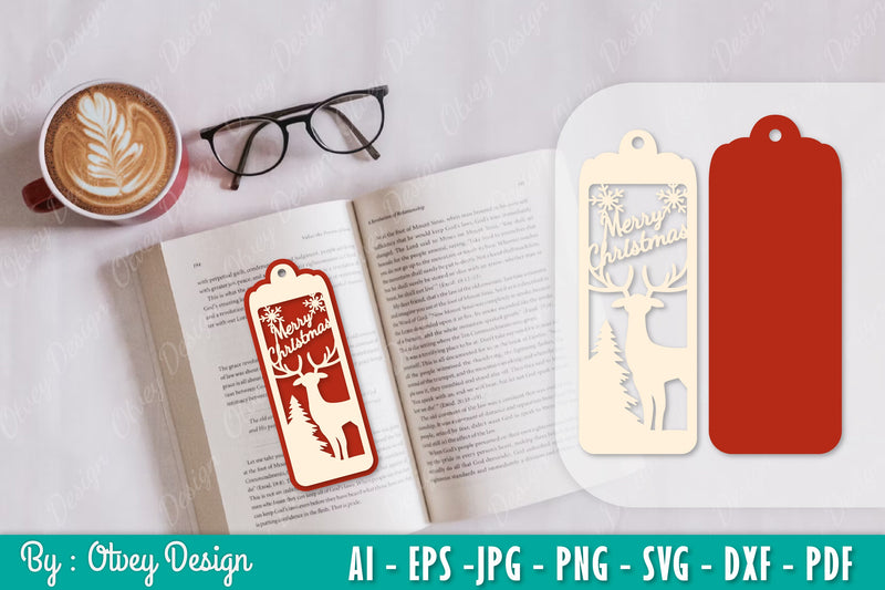 Deer Bookmark SVG Bundle 5 - CraftNest - Digital Crafting and Art