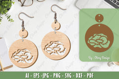 Flower Earrings Laser Cut SVG Bundle 15 - CraftNest - Digital Crafting and Art
