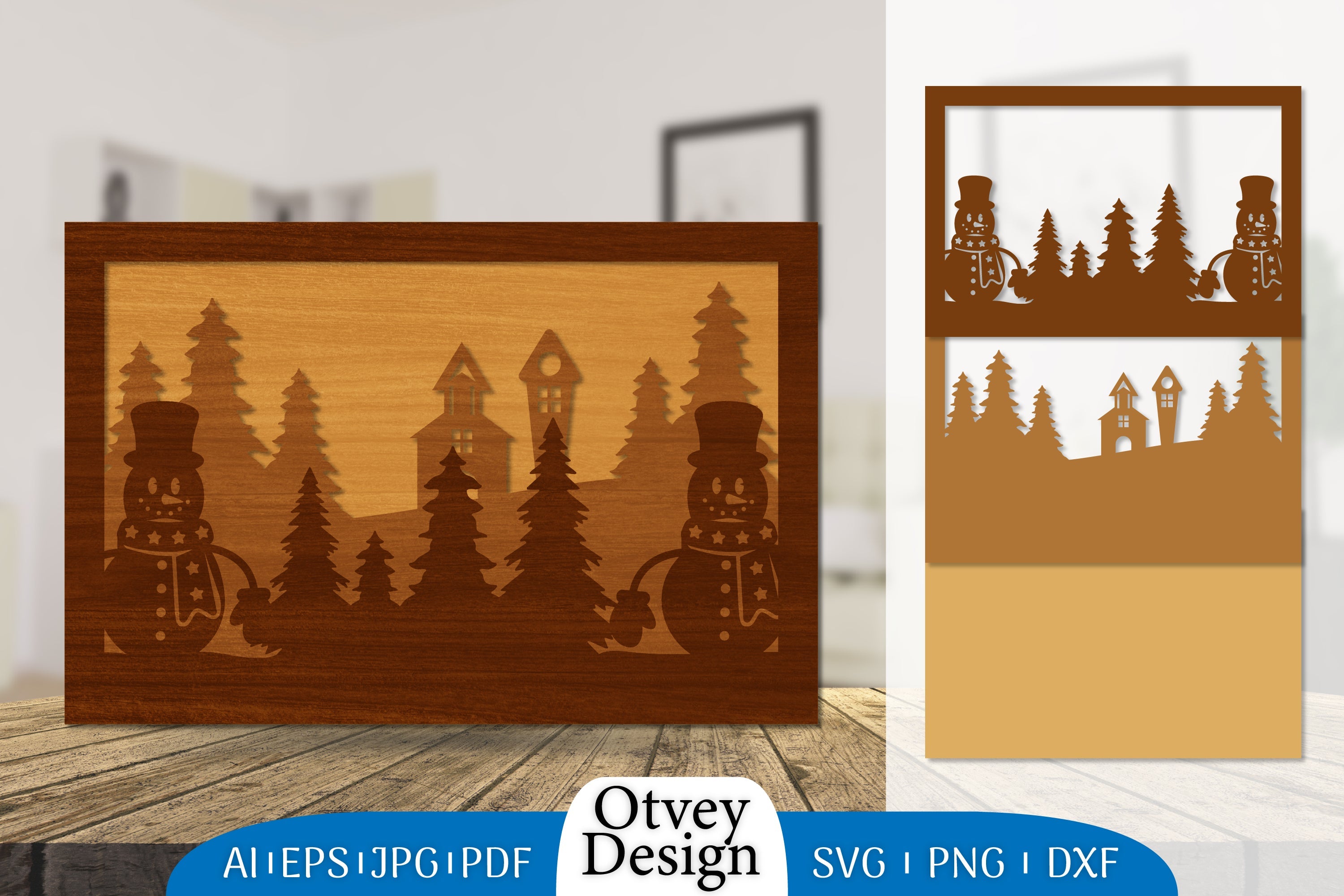 Snowman Layered Lasercut SVG Bundle 5 - CraftNest - Digital Crafting and Art