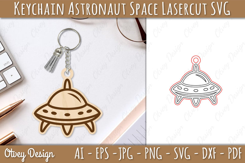 Astronaut Space Keychain Earring SVG Bundle 15 - CraftNest - Digital Crafting and Art
