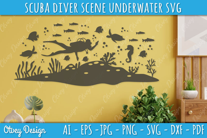 Scuba Diver Underwater World SVG Bundle 2 - CraftNest - Digital Crafting and Art