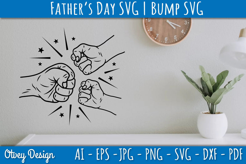 Father's Day Fist Bump SVG Bundle 4 - CraftNest - Digital Crafting and Art