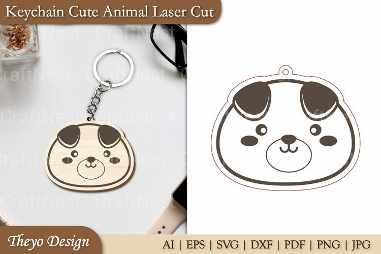 Cute Animal Keychain SVG Bundle