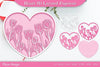 Heart D Layered Papercut SVG Bundle