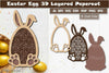 Easter Bunny Egg Layered Papercut SVG