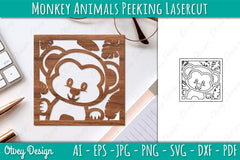 Animals Peeking Lasercut SVG Bundle 10 - CraftNest - Digital Crafting and Art