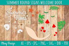 Summer Welcome Door Hangers SVG Bundle 6 - CraftNest - Digital Crafting and Art