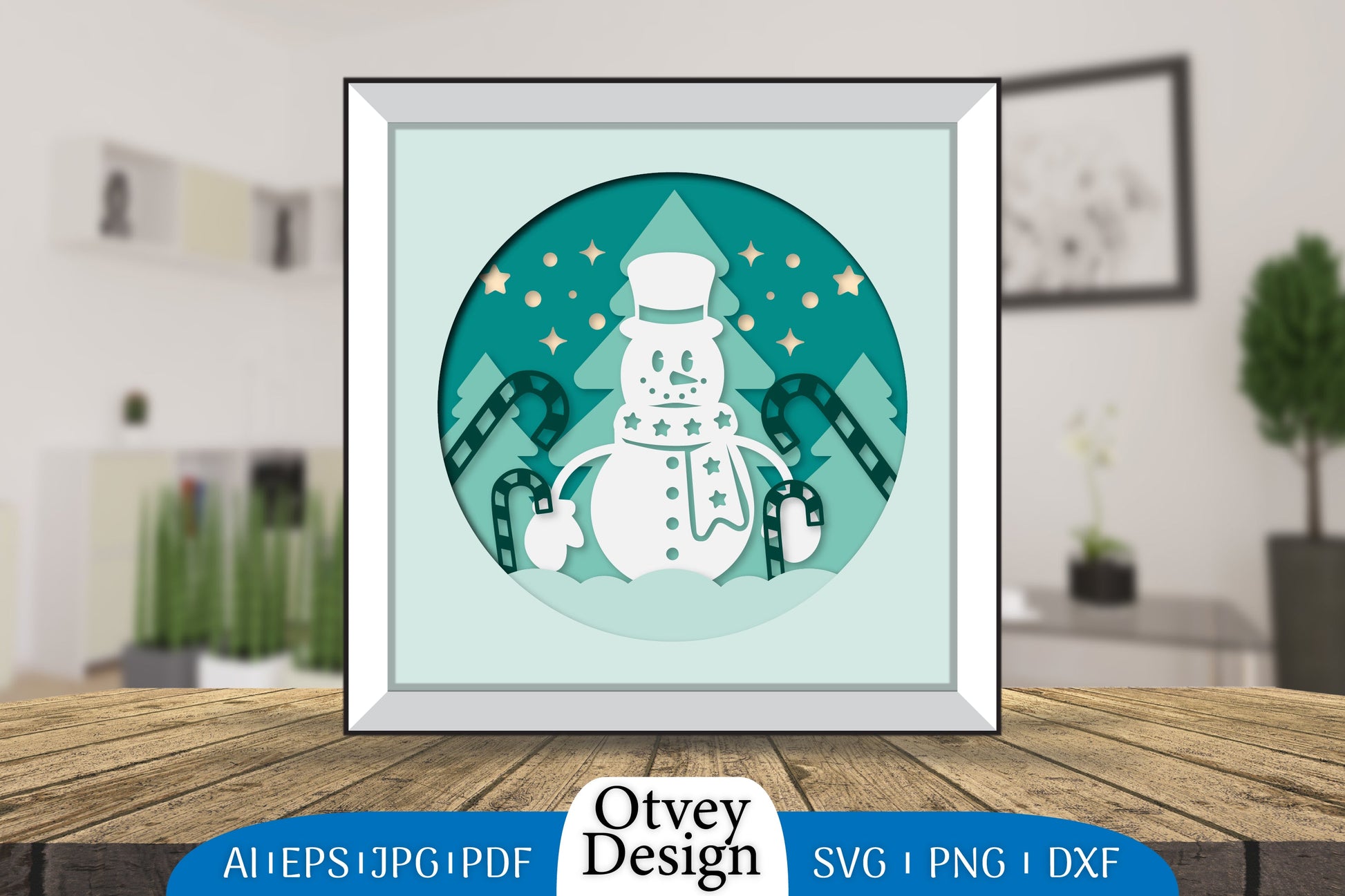 Snowman 3D Shadowbox Layered Papercut SVG Bundle 4 - CraftNest - Digital Crafting and Art