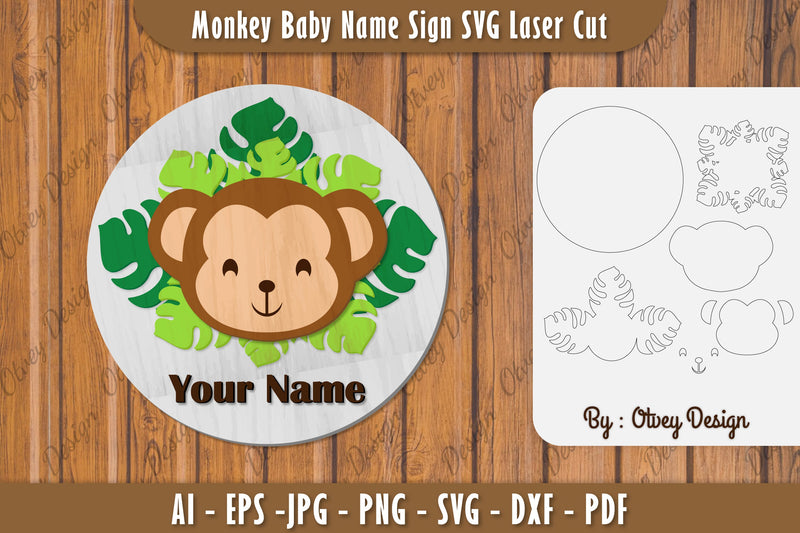 Baby Name Sign SVG Laser Cut Bundle 10 - CraftNest - Digital Crafting and Art