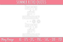 Summer Retro Quotes SVG Bundle - CraftNest - Digital Crafting and Art