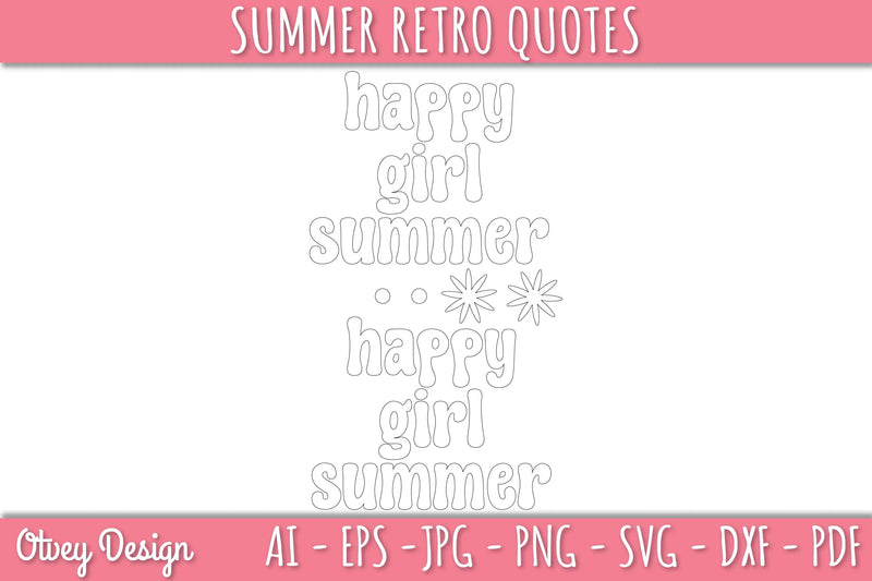 Summer Retro Quotes SVG Bundle - CraftNest - Digital Crafting and Art