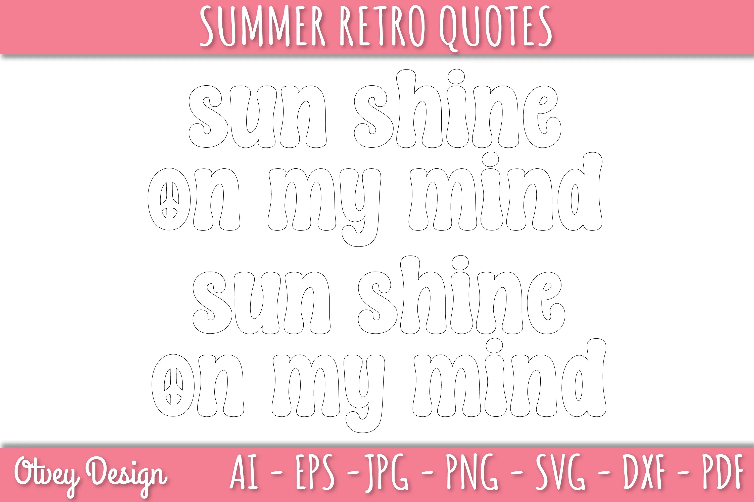 Summer Retro Quotes SVG Bundle - CraftNest - Digital Crafting and Art