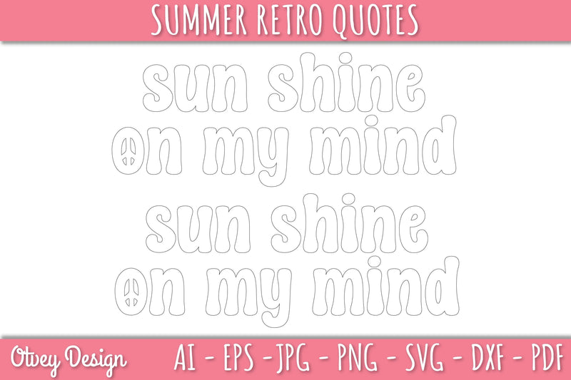 Summer Retro Quotes SVG Bundle - CraftNest - Digital Crafting and Art