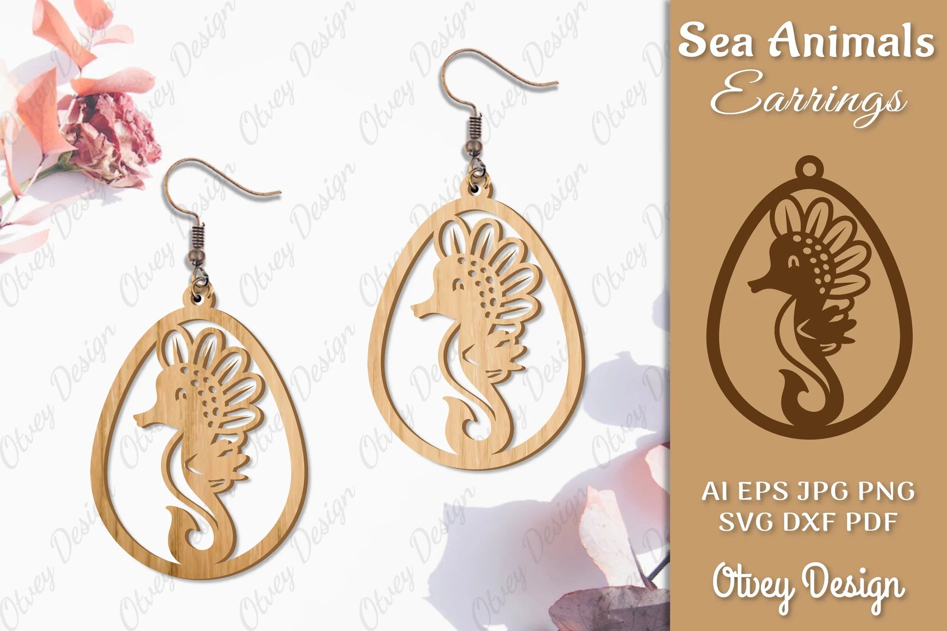 Sea Animals Earrings SVG Bundle - CraftNest - Digital Crafting and Art