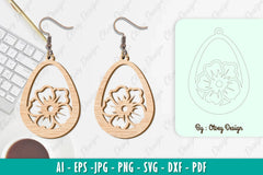 Flower Earring SVG Bundle 19 - CraftNest - Digital Crafting and Art