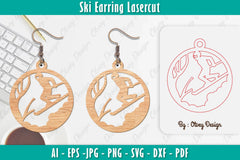 Ski Earring Laser Cut SVG Bundle 4 - CraftNest - Digital Crafting and Art