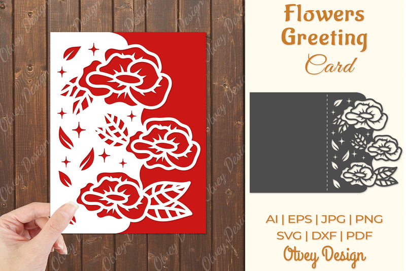 Flowers Card Cover Paper Cut SVG Bundle 5 - CraftNest - Digital Crafting and Art