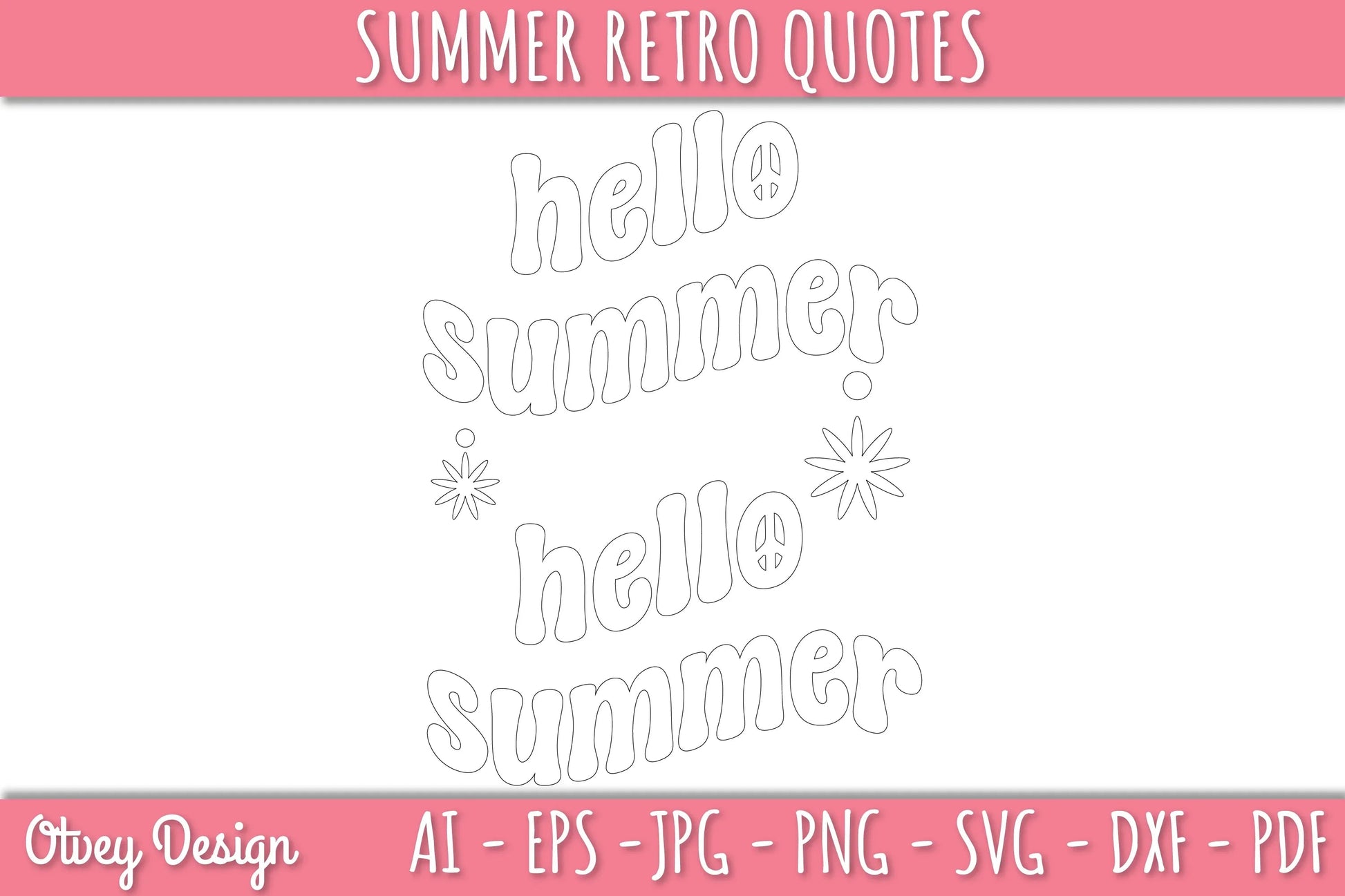 Summer Retro Quotes SVG Bundle - CraftNest - Digital Crafting and Art