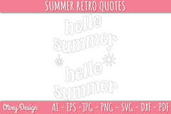 Summer Retro Quotes SVG Bundle - CraftNest - Digital Crafting and Art