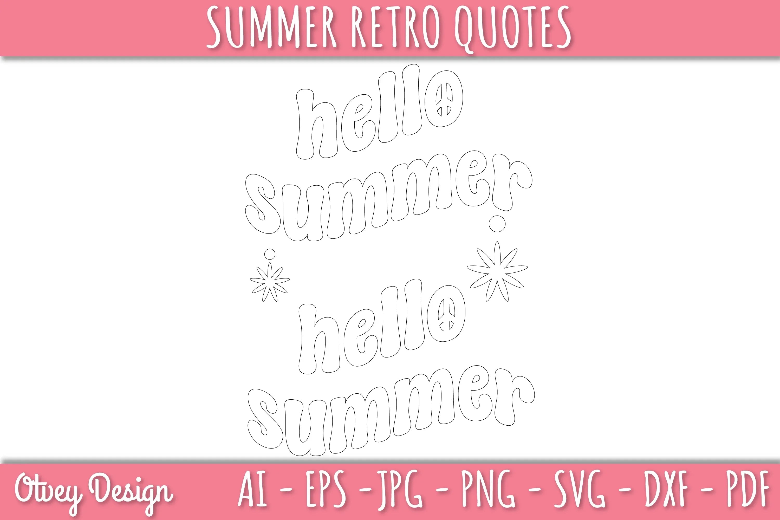 Summer Retro Quotes SVG Bundle - CraftNest - Digital Crafting and Art