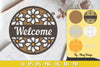 Champa Flower Welcome Sign Layered Lasercut SVG Bundle