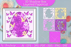 Easter Egg 3D Shadow Box SVG Bundle 4 - CraftNest - Digital Crafting and Art