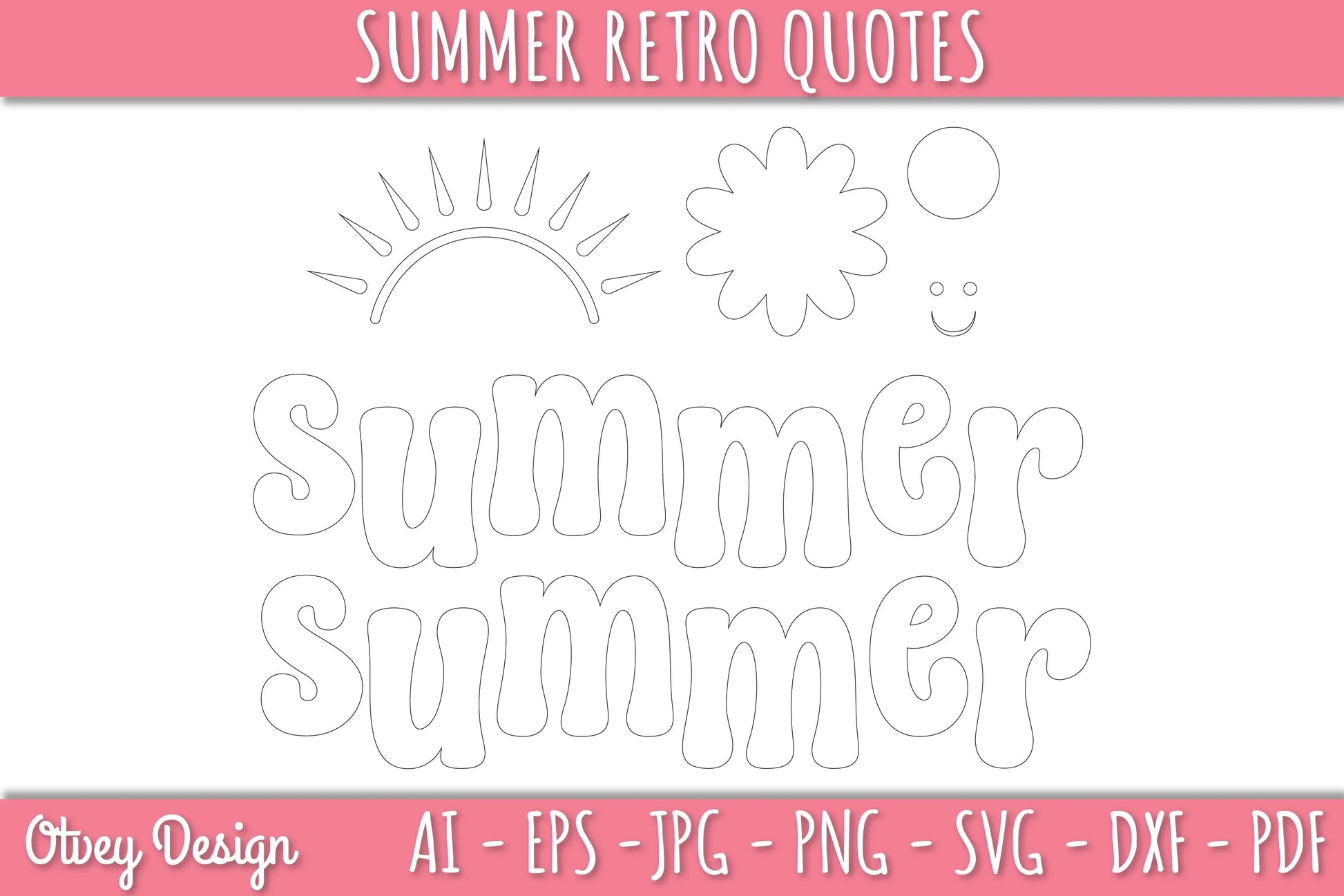 Summer Retro Quotes SVG Bundle - CraftNest - Digital Crafting and Art