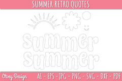 Summer Retro Quotes SVG Bundle - CraftNest - Digital Crafting and Art