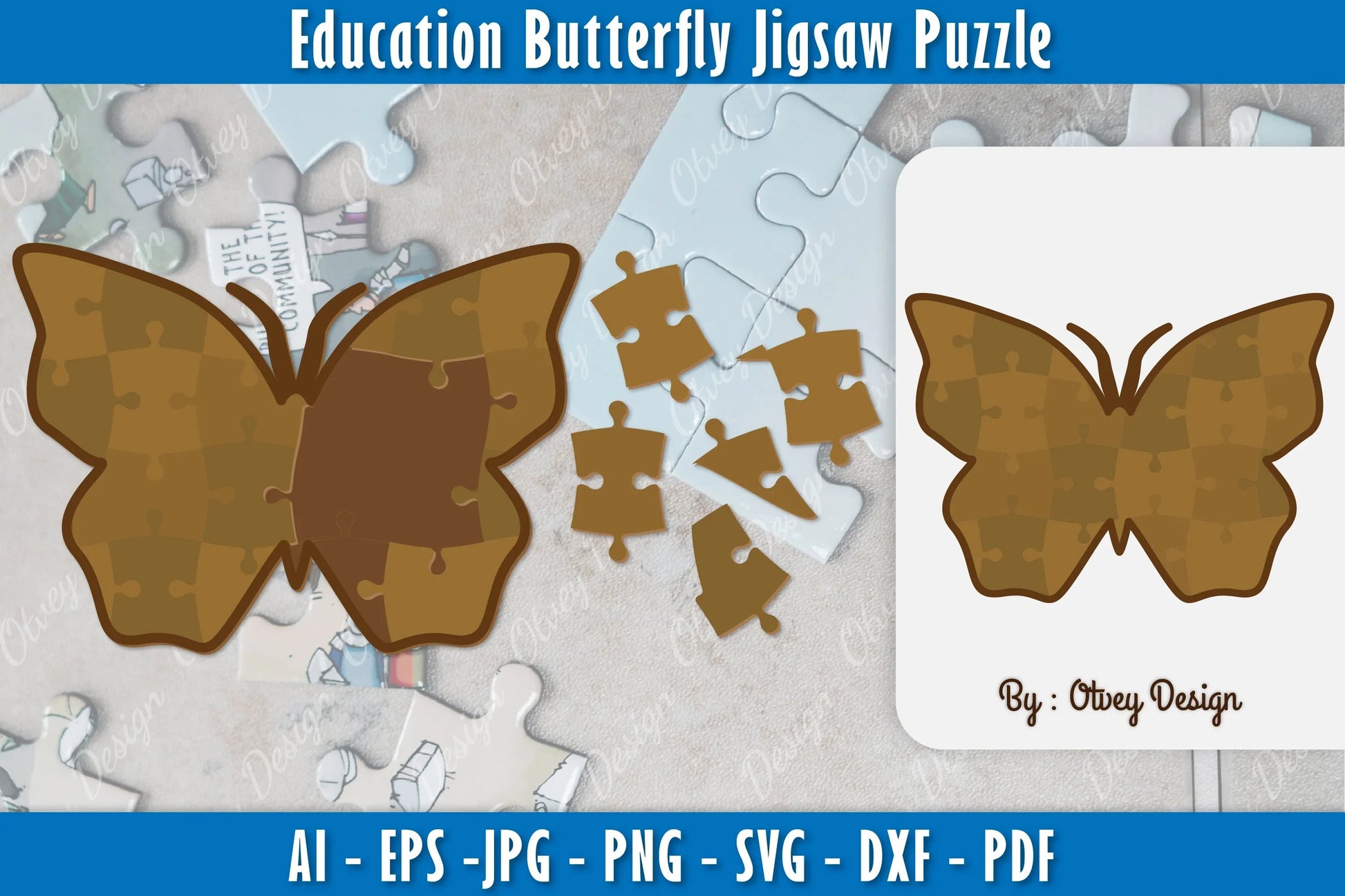 Butterfly Puzzle SVG Bundle - CraftNest - Digital Crafting and Art