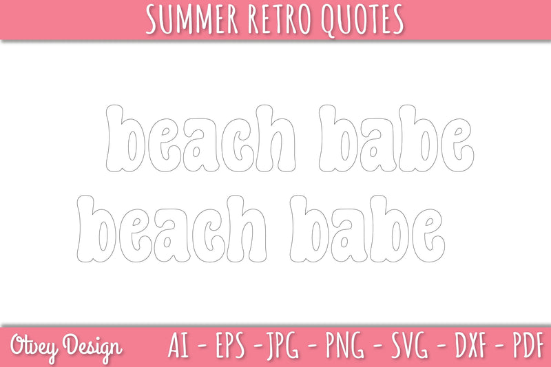 Summer Retro Quotes SVG Bundle - CraftNest - Digital Crafting and Art