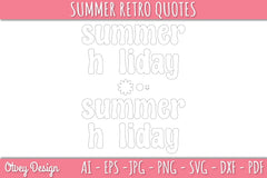 Summer Retro Quotes SVG Bundle - CraftNest - Digital Crafting and Art