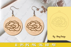 Flower Earring Laser Cut SVG Bundle 25 - CraftNest - Digital Crafting and Art