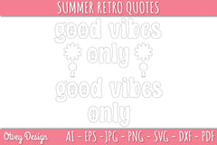 Summer Retro Quotes SVG Bundle - CraftNest - Digital Crafting and Art