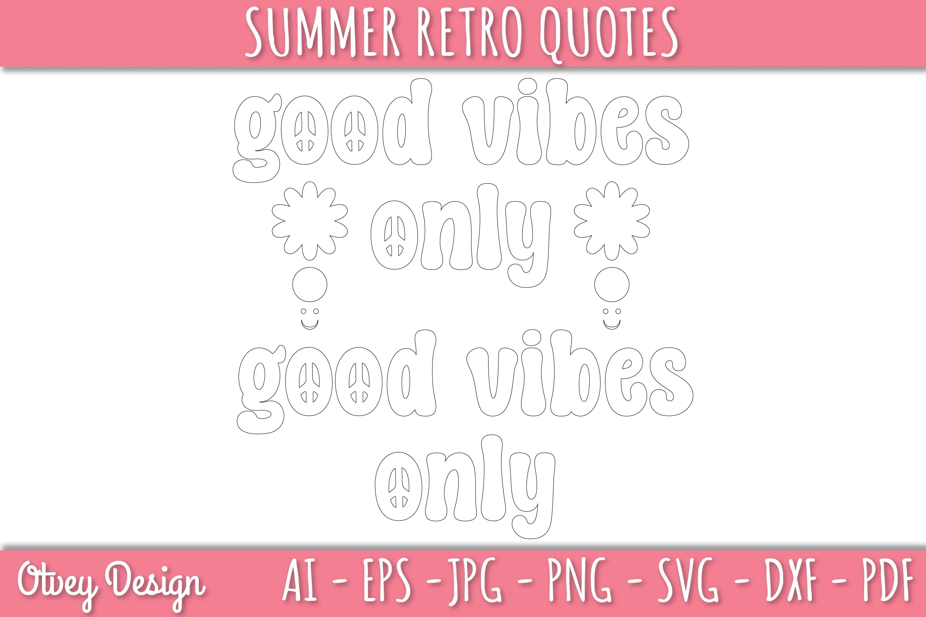 Summer Retro Quotes SVG Bundle - CraftNest - Digital Crafting and Art
