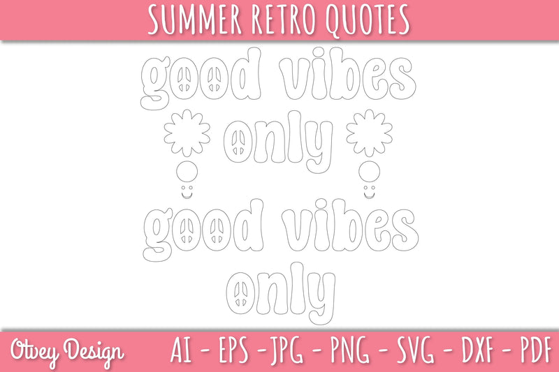 Summer Retro Quotes SVG Bundle - CraftNest - Digital Crafting and Art