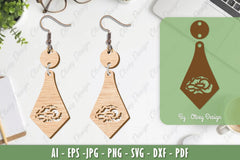 Flower Earrings Laser Cut SVG Bundle 75 - CraftNest - Digital Crafting and Art