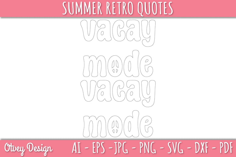 Summer Retro Quotes SVG Bundle - CraftNest - Digital Crafting and Art