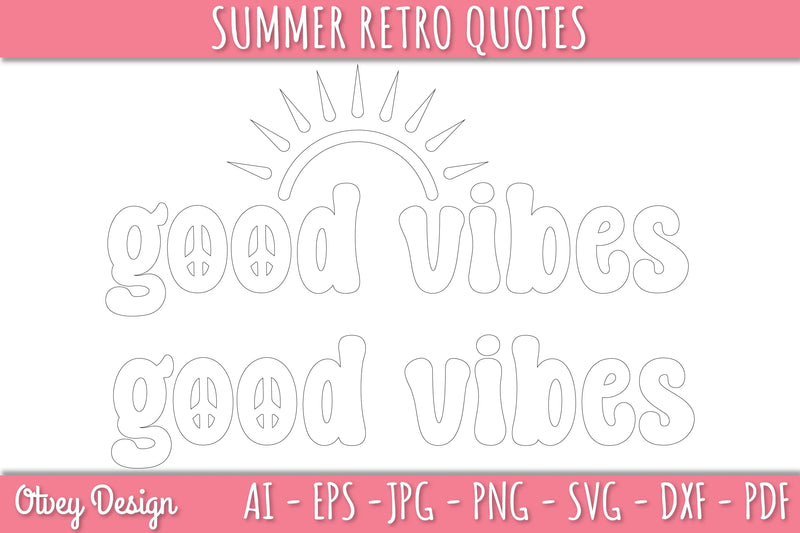 Summer Retro Quotes SVG Bundle - CraftNest - Digital Crafting and Art